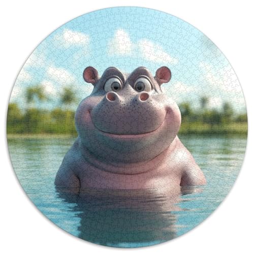 Hippo Puzzles 1000 Teile Schwer Puzzle Spielzeug Lernspiel Impossible Herausforderung Spielzeug Für Erwachsene Und Kinder Ab 12 Jahren 1000pcs (67.5x67.5cm) von KKOLASXZE