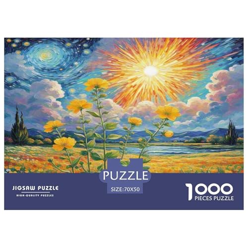 Honeysuckle Blume Puzzle 1000 Teile Schwer Puzzle Spielzeug Lernspiel Impossible Herausforderung Spielzeug Für Erwachsene Kinder 70x50cm/1000pcs von KKOLASXZE