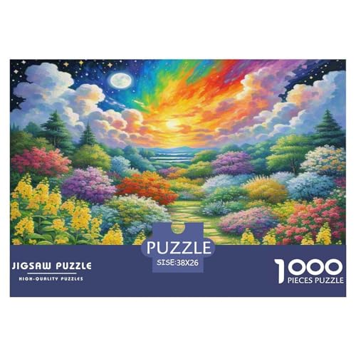 Honeysuckle Blume Puzzles 1000 Teile Schwer Puzzle Spielzeug Lernspiel Impossible Herausforderung Spielzeug Für Erwachsene Und Kinder Ab 14 Jahren 38x26cm/1000pcs von KKOLASXZE