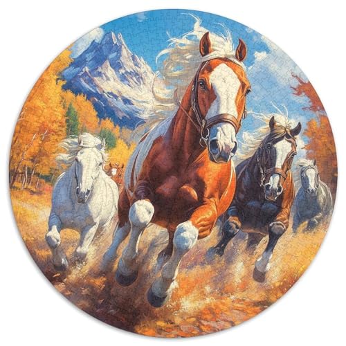 Horse Puzzle 1000 Teile Schwer Puzzle Spielzeug Lernspiel Impossible Herausforderung Spielzeug Für Erwachsene Kinder 1000pcs (67.5x67.5cm) von KKOLASXZE