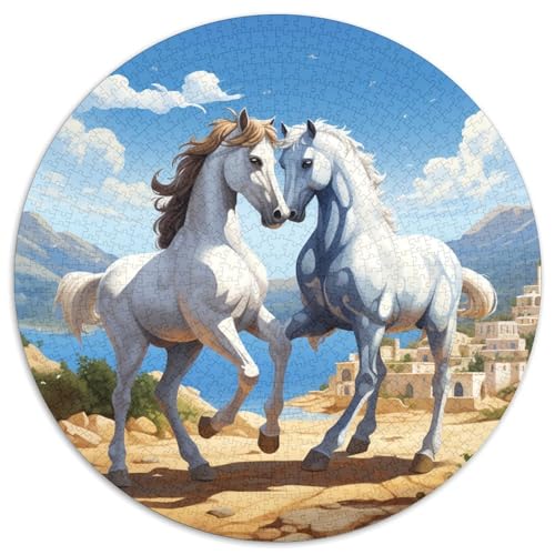 Horse Puzzle 1000 Teile Schwer Puzzle Spielzeug Pädagogisches Spiel Impossible Herausforderungsspielzeug Für Erwachsene Kinder 1000pcs (67.5x67.5cm) von KKOLASXZE