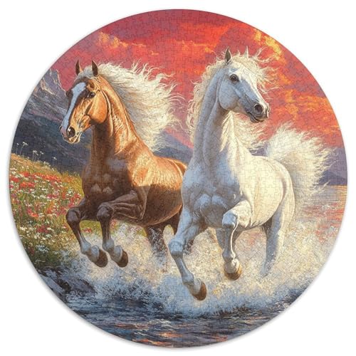 Horse Puzzles 1000 Teile Schwer Puzzle Spielzeug Lernspiel Impossible Herausforderung Spielzeug Für Erwachsene Und Kinder Ab 12 Jahren 1000pcs (67.5x67.5cm) von KKOLASXZE