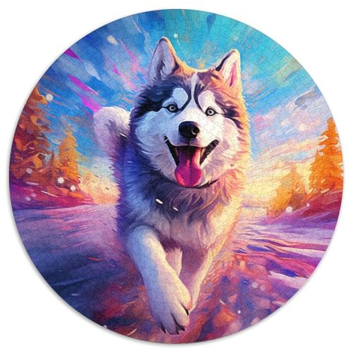 Husky - Cartoon Animal Puzzle 1000-teilige Schwer Puzzle Spielzeug Lernspiel Impossible Herausforderung Spielzeug Für Erwachsene Und Kinder Ab 12 Jahren 1000pcs (67.5x67.5cm) von KKOLASXZE