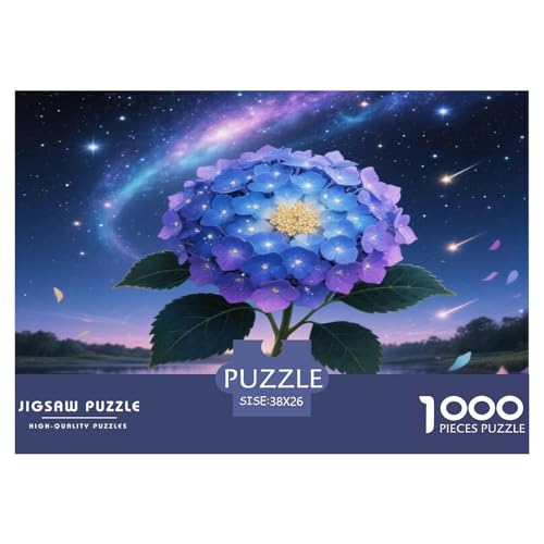 Hydrangee Puzzle 1000 Teile Schwer Puzzle Spielzeug Lernspiel Impossible Herausforderungsspielzeug Für Erwachsene Kinder 38x26cm/1000pcs von KKOLASXZE