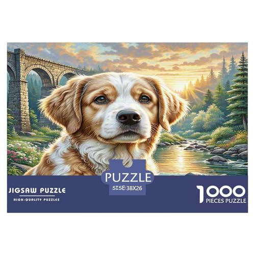 Irish Setzer Puzzles 1000 Teile Schwer Puzzle Spielzeug Pädagogisches Spiel Impossible Herausforderung Spielzeug Für Erwachsene Kinder 38x26cm/1000pcs von KKOLASXZE