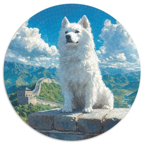 Japanese Spitz Puzzle 1000 Teile Schwer Puzzle Spielzeug Lernspiel Impossible Herausforderungsspielzeug Für Erwachsene Und Kinder Ab 14 Jahren 1000pcs (67.5x67.5cm) von KKOLASXZE