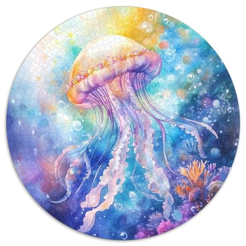 Jellyfish Puzzle 1000 Teile Schwer Puzzle Spielzeug Lernspiel Impossible Herausforderung Spielzeug Für Erwachsene Und Kinder in Bewährter 1000pcs (67.5x67.5cm) von KKOLASXZE