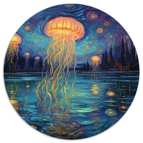 Jellyfish Puzzle 1000 Teile Schwer Puzzle Spielzeug Lernspiel Impossible Herausforderungsspielzeug Für Erwachsene Und Kinder in Bewährter 1000pcs (67.5x67.5cm) von KKOLASXZE