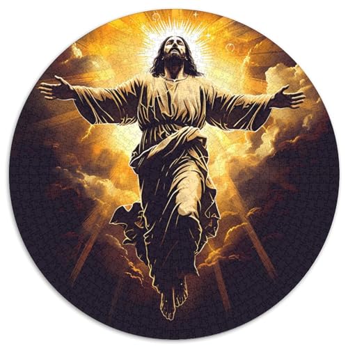 Jesus Puzzle 1000 Teile Schwer Puzzle Spielzeug Lernspiel Impossible Herausforderungsspielzeug Für Erwachsene Kinder 1000pcs (67.5x67.5cm) von KKOLASXZE