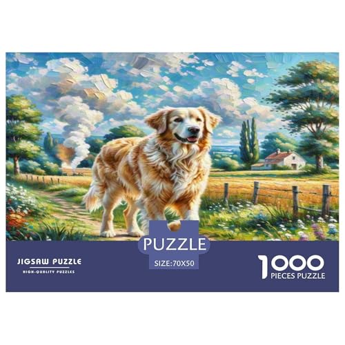 Kaukasischer Hirtenhund Puzzles 1000 Teile Schwer Puzzle Spielzeug Pädagogisches Spiel Impossible Herausforderung Spielzeug Für Erwachsene Und Kinder Ab 12 Jahren 70x50cm/1000pcs von KKOLASXZE