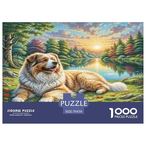 Keeshond Puzzles 1000 Teile Schwer Puzzle Spielzeug Pädagogisches Spiel Impossible Herausforderung Spielzeug Für Erwachsene Kinder 70x50cm/1000pcs von KKOLASXZE