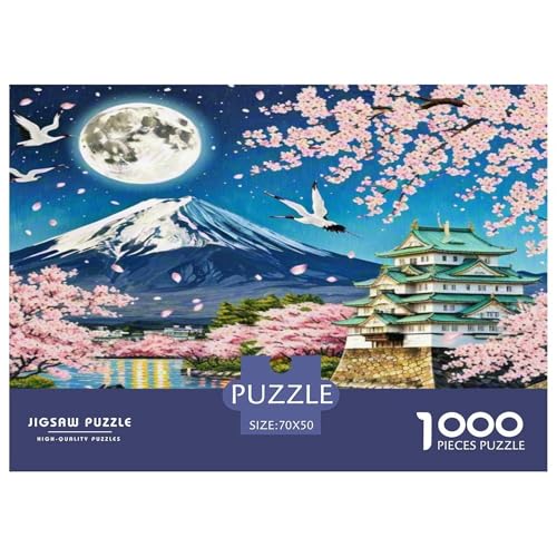 Kirschblüte Puzzle 1000-teilige Schwer Puzzle Spielzeug Lernspiel Impossible Herausforderungsspielzeug Für Erwachsene Kinder 70x50cm/1000pcs von KKOLASXZE