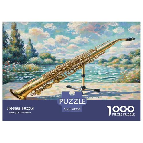 Klarinette Puzzle 1000 Teile Schwer Puzzle Spielzeug Pädagogisches Spiel Impossible Herausforderungsspielzeug Für Erwachsene Kinder 70x50cm/1000pcs von KKOLASXZE