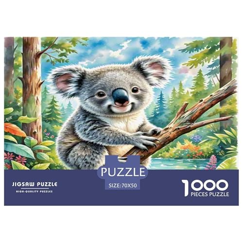 Koala Puzzle 1000 Teile Schwer Puzzle Spielzeug Pädagogisches Spiel Impossible Herausforderung Spielzeug Für Erwachsene Kinder 70x50cm/1000pcs von KKOLASXZE
