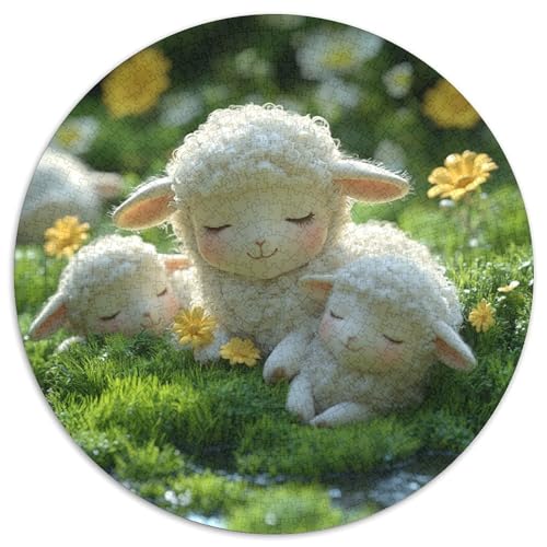 Lamb Puzzle 1000-teilige Schwer Puzzle Spielzeug Lernspiel Impossible Herausforderung Spielzeug Für Erwachsene Kinder 1000pcs (67.5x67.5cm) von KKOLASXZE