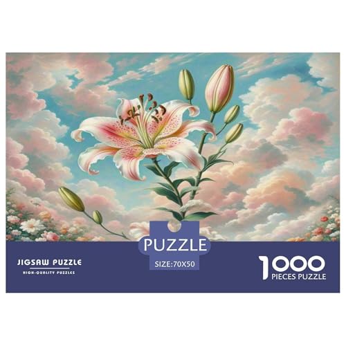 Lilie Puzzle 1000 Teile Schwer Puzzle Spielzeug Lernspiel Impossible Herausforderungsspielzeug Für Erwachsene Und Kinder Ab 14 Jahren 70x50cm/1000pcs von KKOLASXZE