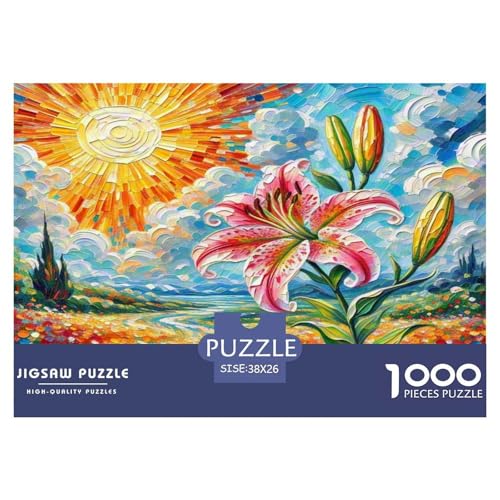 Lilie Puzzle 1000-teilige Schwer Puzzle Spielzeug Pädagogisches Spiel Impossible Herausforderung Spielzeug Für Erwachsene Und Kinder Ab 12 Jahren 38x26cm/1000pcs von KKOLASXZE