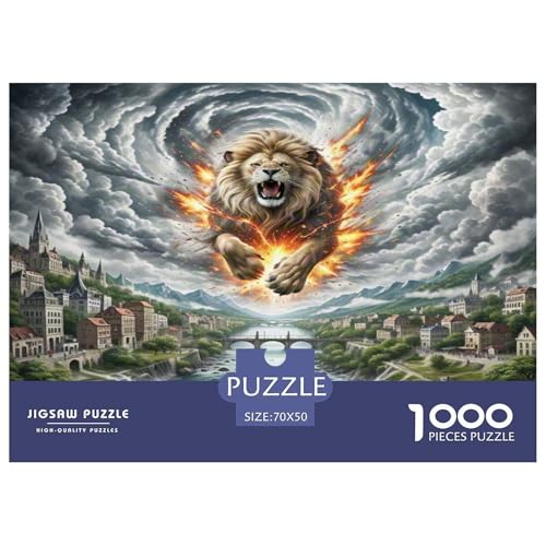 Löwen Puzzle 1000-teilige Schwer Puzzle Spielzeug Lernspiel Impossible Herausforderungsspielzeug Für Erwachsene Und Kinder in Bewährter 70x50cm/1000pcs Löwen Puzzle 1000-teilige Schwer Puzzle Spielzeug Lernspiel Impossible Herausforderungsspielzeug Für Erwachsene Und Kinder in Bewährter 70x50cm/1000pcs von KKOLASXZE