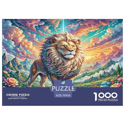 Löwen Puzzles 1000 Teile Schwer Puzzle Spielzeug Lernspiel Impossible Herausforderung Spielzeug Für Erwachsene Und Kinder Ab 14 Jahren 70x50cm/1000pcs von KKOLASXZE