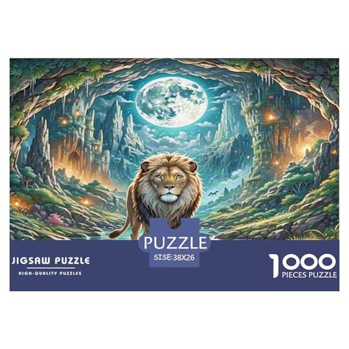 Löwen Puzzles 1000 Teile Schwer Puzzle Spielzeug Pädagogisches Spiel Impossible Herausforderung Spielzeug Für Erwachsene Und Kinder Ab 12 Jahren 38x26cm/1000pcs von KKOLASXZE