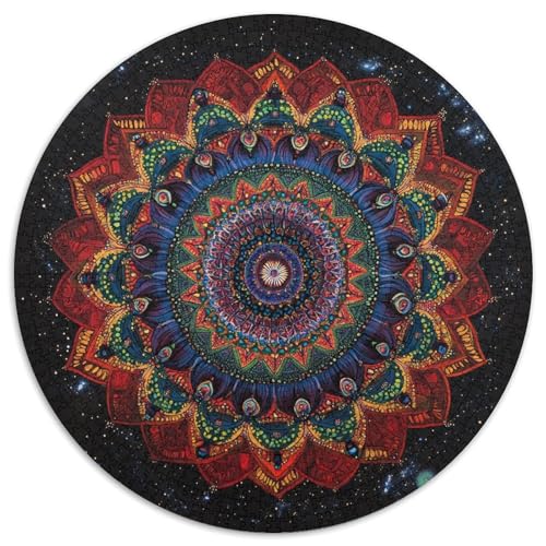 Mandala Puzzle 1000 Teile Schwer Puzzle Spielzeug Pädagogisches Spiel Impossible Herausforderung Spielzeug Für Erwachsene Kinder 1000pcs (67.5x67.5cm) von KKOLASXZE