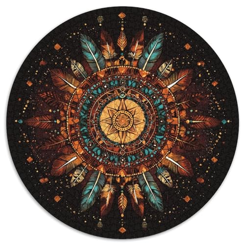 Mandala Puzzles 1000 Teile Schwer Puzzle Spielzeug Lernspiel Impossible Herausforderung Spielzeug Für Erwachsene Kinder 1000pcs (67.5x67.5cm) von KKOLASXZE