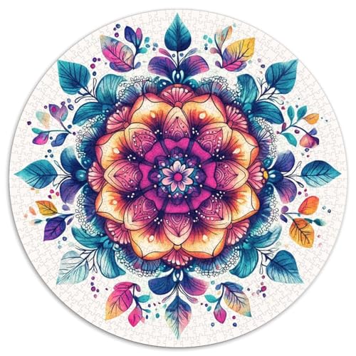 Mandala Puzzles 1000 Teile Schwer Puzzle Spielzeug Pädagogisches Spiel Impossible Herausforderungsspielzeug Für Erwachsene Kinder 1000pcs (67.5x67.5cm) von KKOLASXZE
