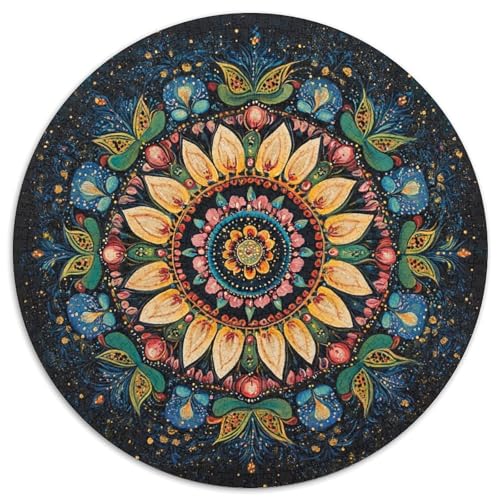 Mandala Puzzles 1000 Teile Schwer Puzzle Spielzeug Pädagogisches Spiel Impossible Herausforderungsspielzeug Für Erwachsene Kinder 1000pcs (67.5x67.5cm) von KKOLASXZE