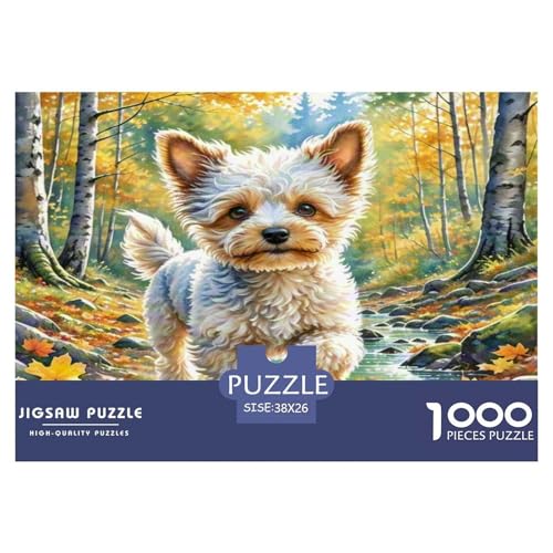 Miniaturpudel Puzzle 1000 Teile Schwer Puzzle Spielzeug Pädagogisches Spiel Impossible Herausforderungsspielzeug Für Erwachsene Kinder 38x26cm/1000pcs von KKOLASXZE