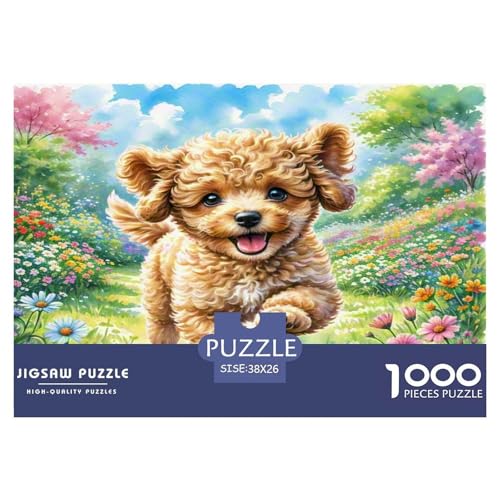 Miniaturpudel Puzzle 1000-teilige Schwer Puzzle Spielzeug Pädagogisches Spiel Impossible Herausforderung Spielzeug Für Erwachsene Und Kinder in Bewährter 38x26cm/1000pcs von KKOLASXZE
