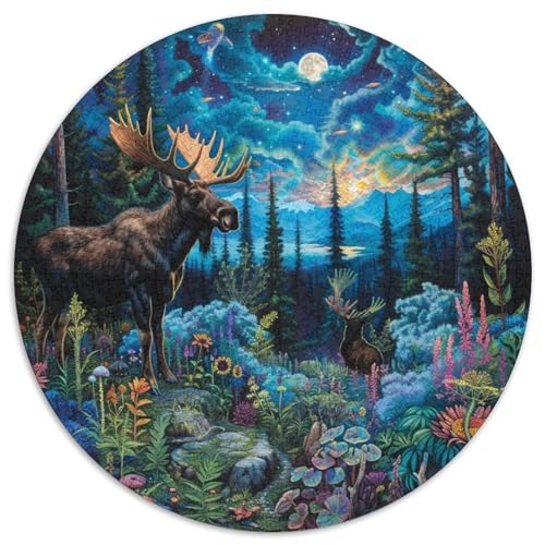 Moose Puzzle 1000 Teile Schwer Puzzle Spielzeug Lernspiel Impossible Herausforderungsspielzeug Für Erwachsene Und Kinder Ab 14 Jahren 1000pcs (67.5x67.5cm) von KKOLASXZE