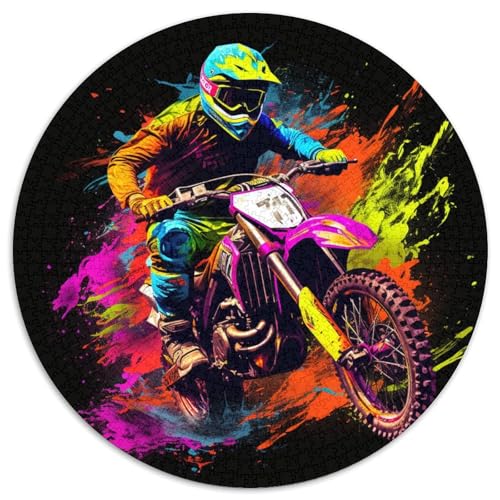 Motorcycle Puzzle 1000-teilige Schwer Puzzle Spielzeug Lernspiel Impossible Herausforderung Spielzeug Für Erwachsene Kinder 1000pcs (67.5x67.5cm) von KKOLASXZE