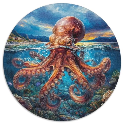 Octopus Puzzles 1000 Teile Schwer Puzzle Spielzeug Lernspiel Impossible Herausforderungsspielzeug Für Erwachsene Kinder 1000pcs (67.5x67.5cm) von KKOLASXZE