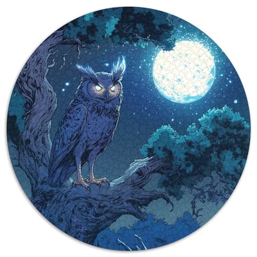 Owl Puzzle 1000-teilige Schwer Puzzle Spielzeug Lernspiel Impossible Herausforderungsspielzeug Für Erwachsene Und Kinder Ab 12 Jahren 1000pcs (67.5x67.5cm) von KKOLASXZE