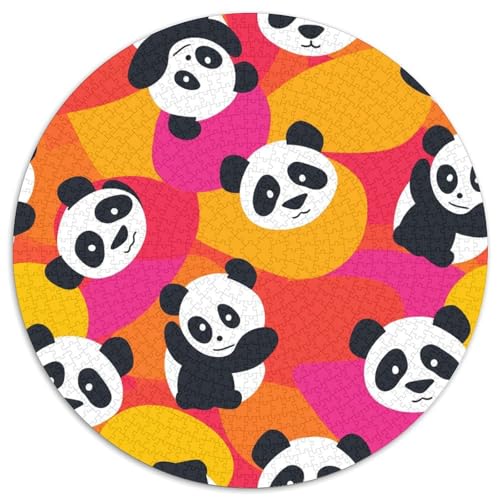 Panda Puzzle 1000-teilige Schwer Puzzle Spielzeug Lernspiel Impossible Herausforderungsspielzeug Für Erwachsene Und Kinder Ab 14 Jahren 1000pcs (67.5x67.5cm) von KKOLASXZE