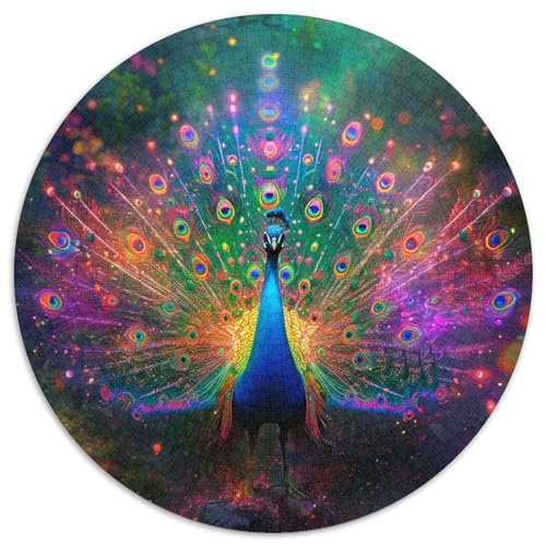 Peacock Puzzle 1000 Teile Schwer Puzzle Spielzeug Lernspiel Impossible Herausforderung Spielzeug Für Erwachsene Kinder 1000pcs (67.5x67.5cm) von KKOLASXZE