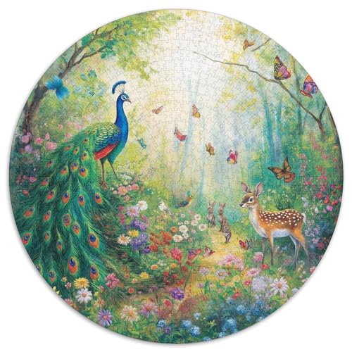 Peacock Puzzle 1000 Teile Schwer Puzzle Spielzeug Pädagogisches Spiel Impossible Herausforderungsspielzeug Für Erwachsene Kinder 1000pcs (67.5x67.5cm) von KKOLASXZE