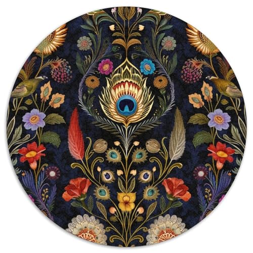 Peacock Puzzle 1000-teilige Schwer Puzzle Spielzeug Lernspiel Impossible Herausforderung Spielzeug Für Erwachsene Kinder 1000pcs (67.5x67.5cm) von KKOLASXZE
