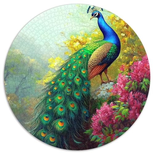 Peacock Puzzle 1000-teilige Schwer Puzzle Spielzeug Lernspiel Impossible Herausforderung Spielzeug Für Erwachsene Kinder 1000pcs (67.5x67.5cm) von KKOLASXZE