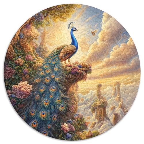Peacock Puzzles 1000 Teile Schwer Puzzle Spielzeug Lernspiel Impossible Herausforderung Spielzeug Für Erwachsene Kinder 1000pcs (67.5x67.5cm) von KKOLASXZE