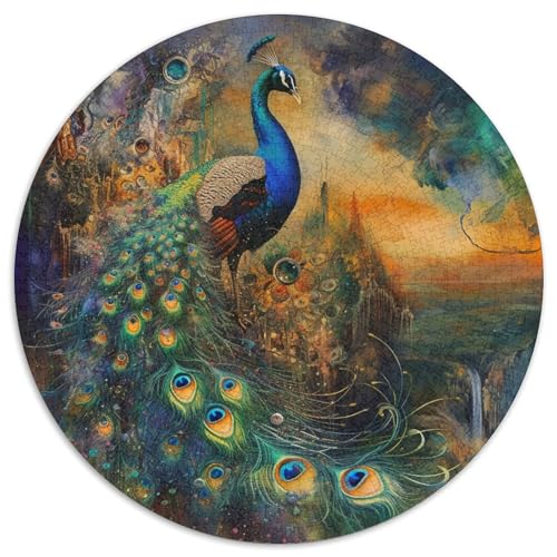 Peacock Puzzles 1000 Teile Schwer Puzzle Spielzeug Lernspiel Impossible Herausforderungsspielzeug Für Erwachsene Kinder 1000pcs (67.5x67.5cm) von KKOLASXZE