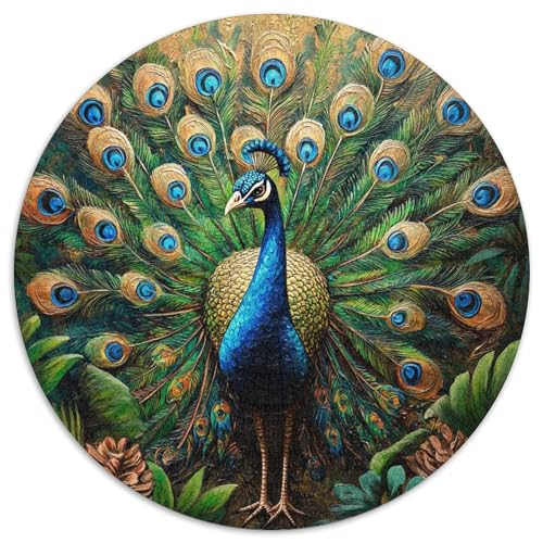 Peacock Puzzles 1000 Teile Schwer Puzzle Spielzeug Lernspiel Impossible Herausforderungsspielzeug Für Erwachsene Und Kinder Ab 12 Jahren 1000pcs (67.5x67.5cm) von KKOLASXZE