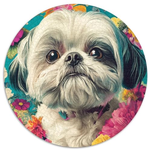 Pekingese Puzzle 1000 Teile Schwer Puzzle Spielzeug Pädagogisches Spiel Impossible Herausforderungsspielzeug Für Erwachsene Und Kinder in Bewährter 1000pcs (67.5x67.5cm) von KKOLASXZE