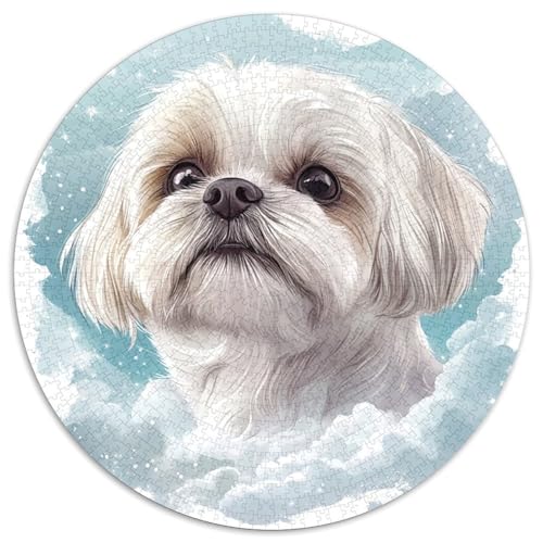 Pekingese Puzzle 1000-teilige Schwer Puzzle Spielzeug Lernspiel Impossible Herausforderung Spielzeug Für Erwachsene Kinder 1000pcs (67.5x67.5cm) von KKOLASXZE