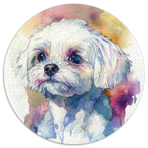 Pekingese Puzzle 1000-teilige Schwer Puzzle Spielzeug Lernspiel Impossible Herausforderung Spielzeug Für Erwachsene Kinder 1000pcs (67.5x67.5cm) von KKOLASXZE