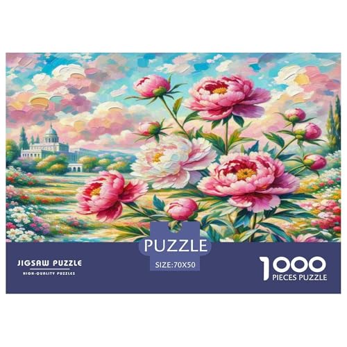 Peony Puzzle 1000-teilige Schwer Puzzle Spielzeug Pädagogisches Spiel Impossible Herausforderung Spielzeug Für Erwachsene Und Kinder Ab 12 Jahren 70x50cm/1000pcs von KKOLASXZE