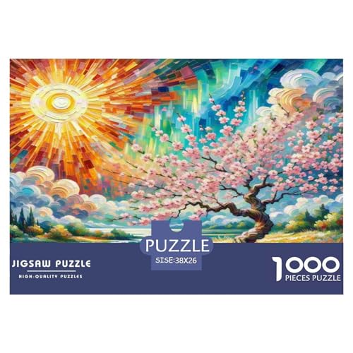 Pfirsichblüte Puzzle 1000 Teile Schwer Puzzle Spielzeug Lernspiel Impossible Herausforderungsspielzeug Für Erwachsene Und Kinder Ab 14 Jahren 38x26cm/1000pcs von KKOLASXZE