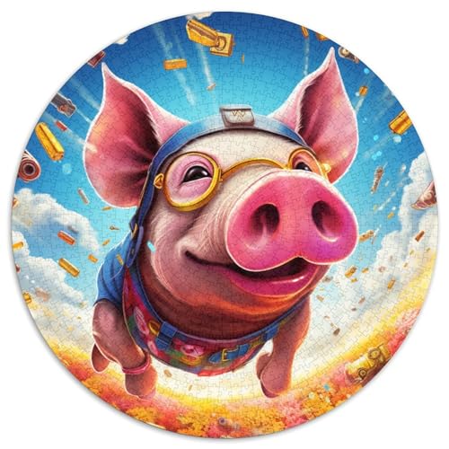 Pig Puzzles 1000 Teile Schwer Puzzle Spielzeug Lernspiel Impossible Herausforderungsspielzeug Für Erwachsene Und Kinder Ab 12 Jahren 1000pcs (67.5x67.5cm) von KKOLASXZE
