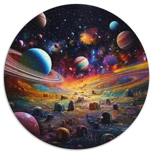Planet Puzzle 1000 Teile Schwer Puzzle Spielzeug Pädagogisches Spiel Impossible Herausforderungsspielzeug Für Erwachsene Kinder 1000pcs (67.5x67.5cm) von KKOLASXZE