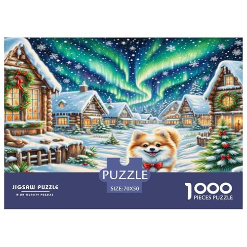 Pommern Puzzle 1000 Teile Schwer Puzzle Spielzeug Lernspiel Impossible Herausforderungsspielzeug Für Erwachsene Kinder 70x50cm/1000pcs von KKOLASXZE